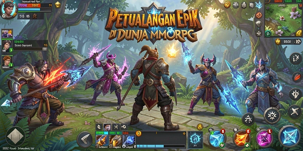 Gameplay menakjubkan di dunia MMORPG 555ZK.