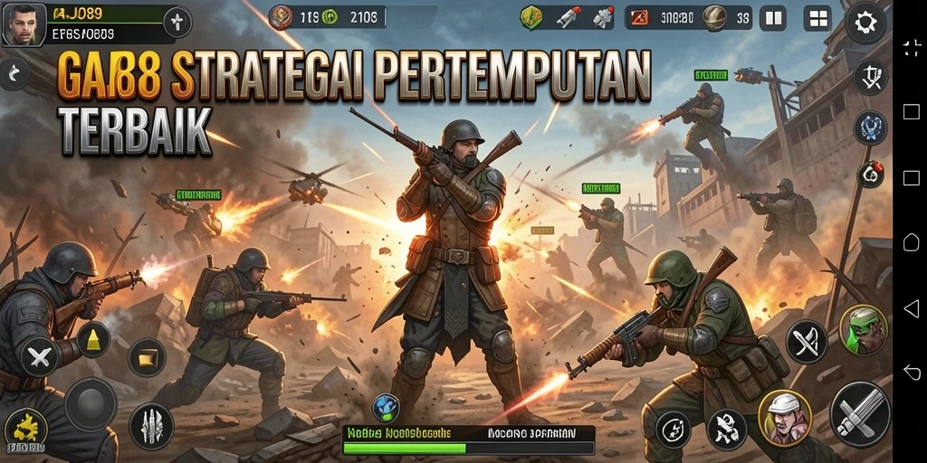Screenshot AJO89 menunjukkan pertempuran strategis yang mendebarkan.