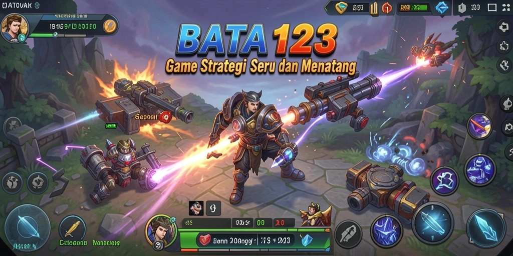 Screenshot gameplay BATA123 menampilkan aksi pertempuran yang mendebarkan.