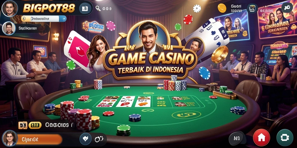 Tampilan gameplay Live Casino yang mendebarkan di BIGPOT88.
