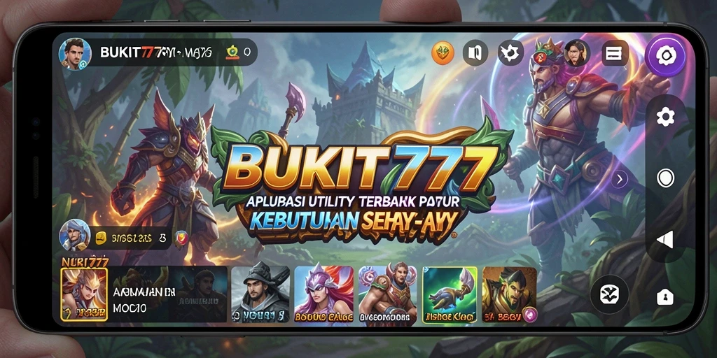 Tampilan aplikasi BUKIT777 dengan antarmuka yang sederhana dan intuitif.