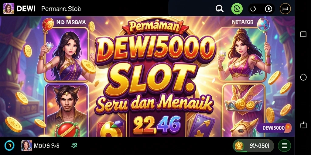 Screenshot gameplay DEWI5000 dengan grafis slot yang menarik.