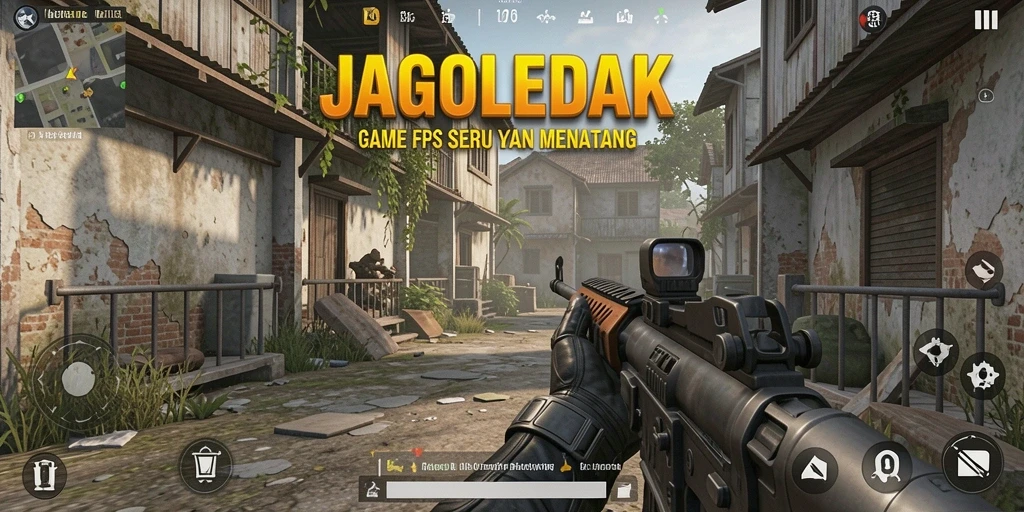 Tampilan aksi seru dalam JAGOLEDAK dengan pengalaman FPS yang mendalam.