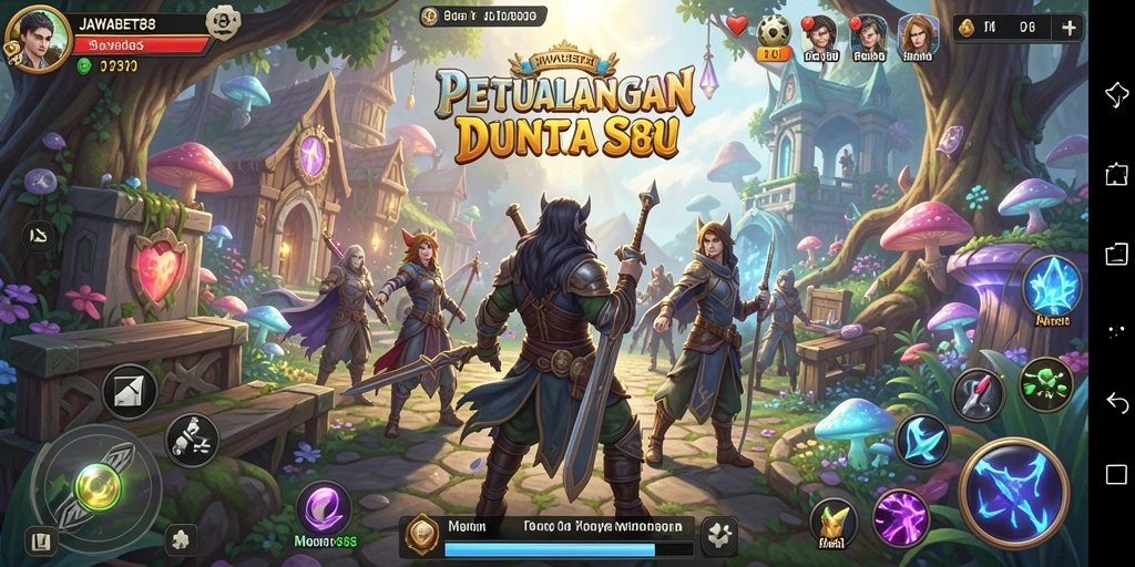 Tampilan gameplay seru di dunia petualangan JAWABET88.
