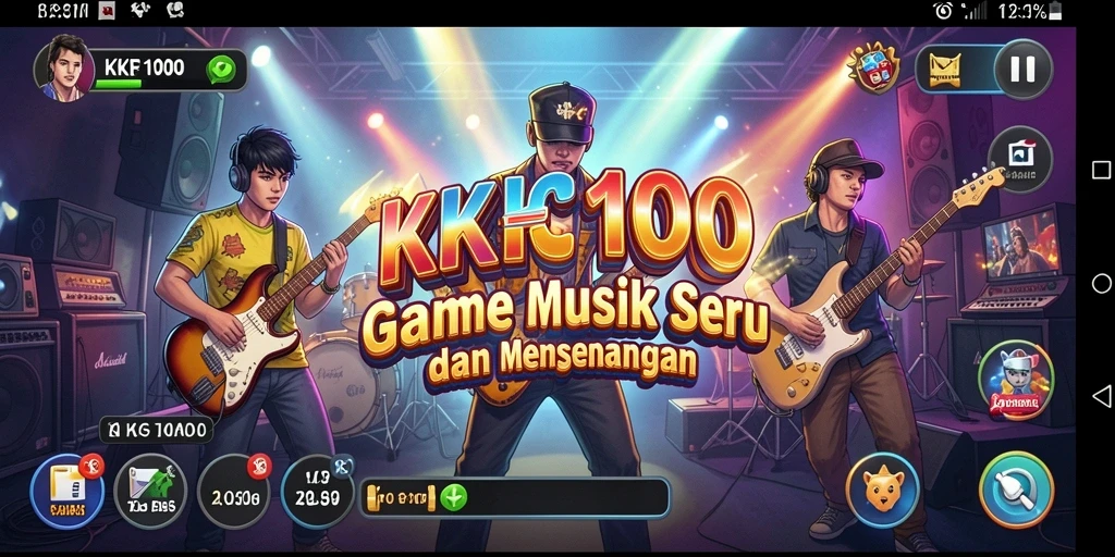 Screenshot gameplay KPK100 menampilkan keseruan bermain musik.