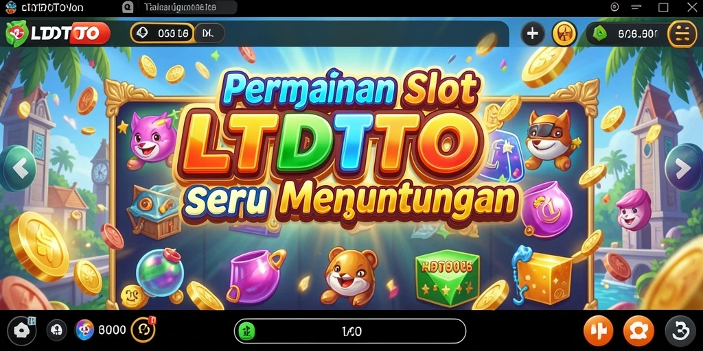 Screenshot utama LTDTOTO menunjukkan gameplay Slot yang mendebarkan.