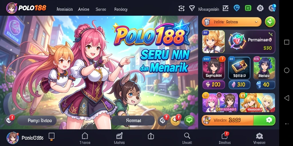 Tampilan layar permainan di POLO188 menampilkan aksi karakter Anime yang dinamis.