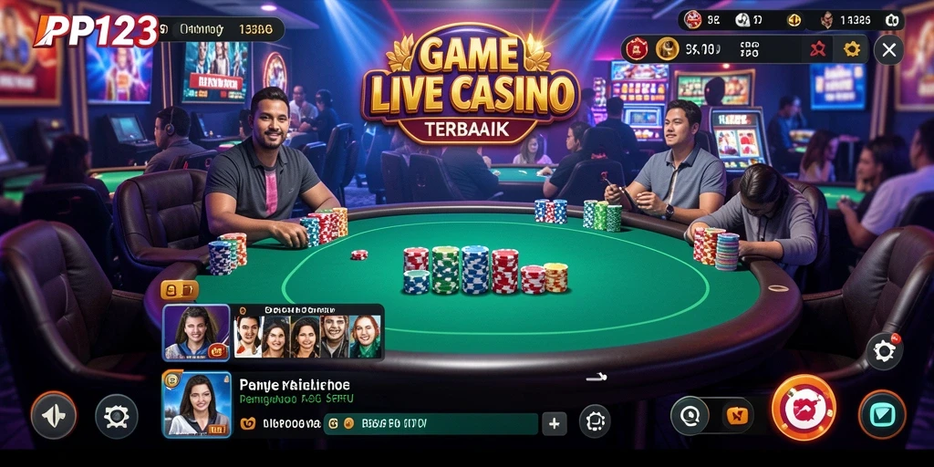 Gameplay seru Live Casino di PP123 dengan dealer profesional.