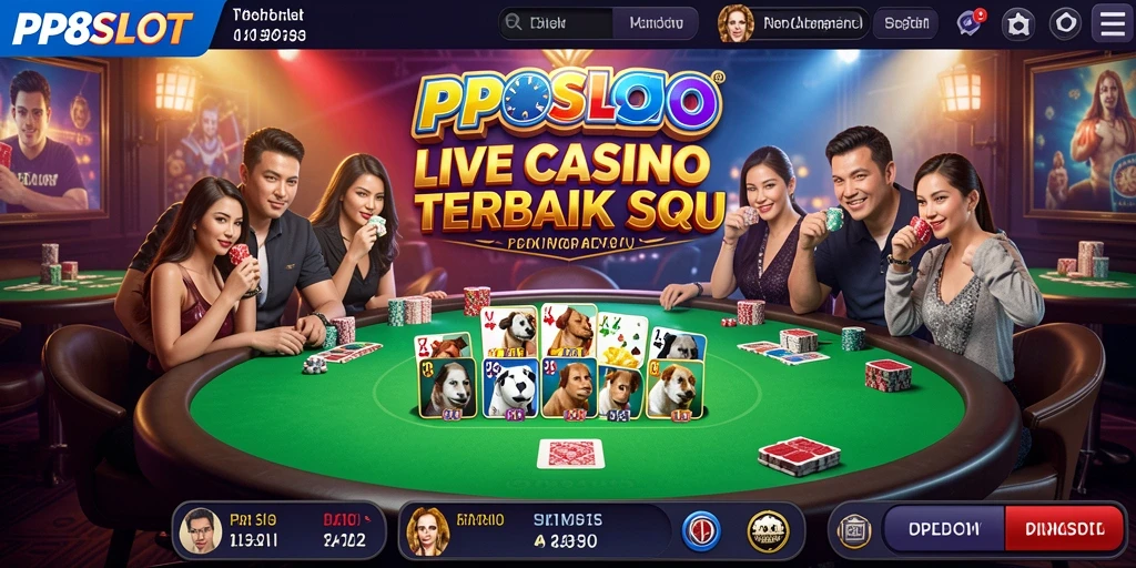 Tampilan gameplay Live Casino yang seru dan interaktif.