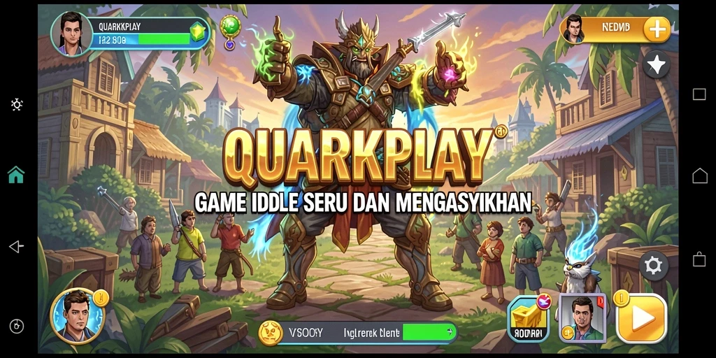 Screenshot gameplay QUARKPLAY yang menunjukkan aksi karakter Idle.