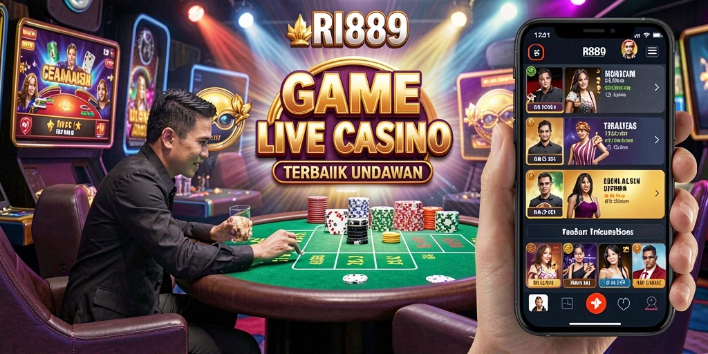 Tampilan menarik dari gameplay Live Casino RI889 yang menghibur.