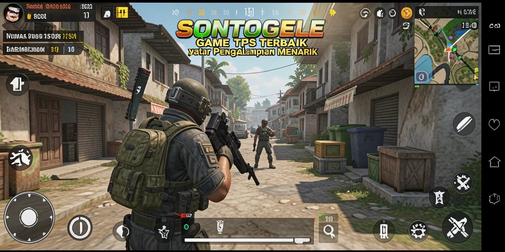 Tampilan menarik dari gameplay SONTOGEL dalam aksi TPS.