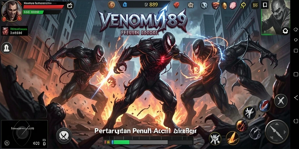 Tangkapan layar menampilkan aksi seru dalam pertarungan game Fighting.